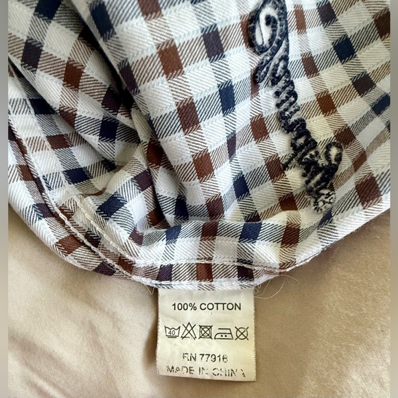 English Laundry Check Dress Shirt – Size 16/36-37 – Brown/Navy Plaid - Picture 9 of 9